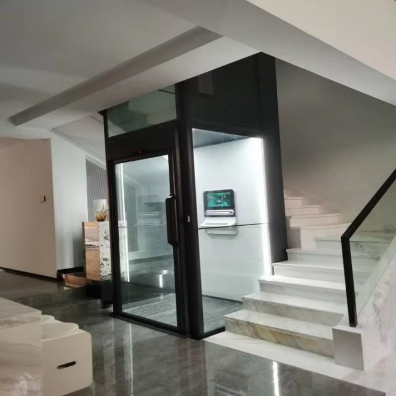 VTEV109 Ascensores Elevadores Snygg glasvillahiss för privat duplexhem