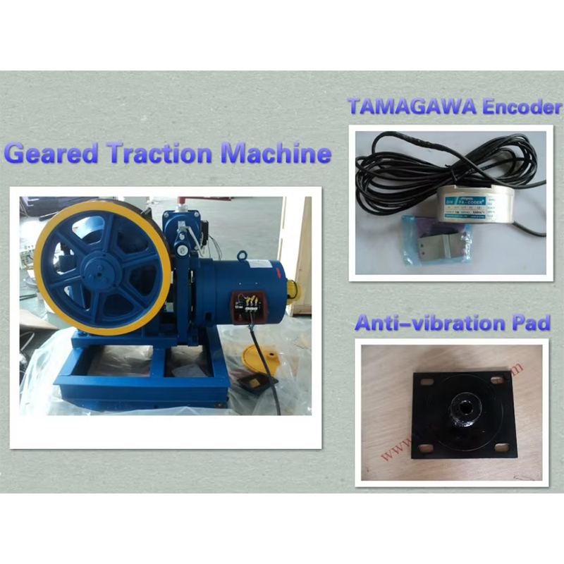 VTSP216 Nya produkter YJF100K 320 Kg-450 Kg Hissdelar Torin Drive Elevator Geared Traction Machine