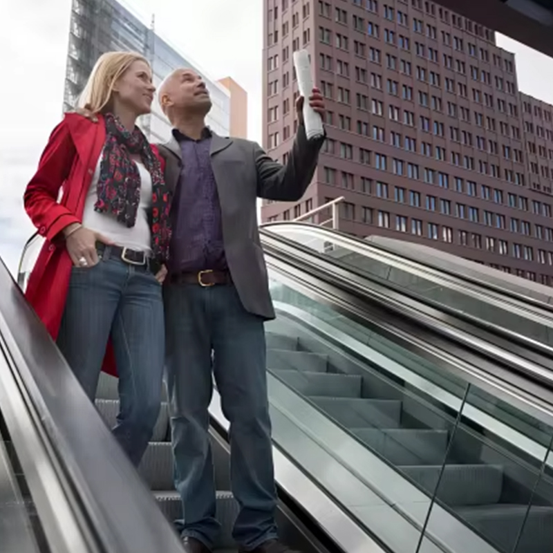 VTES102 0,5m_s Speed ​​Elevator Utomhusrulltrappa och rörliga promenader för fabrikspris