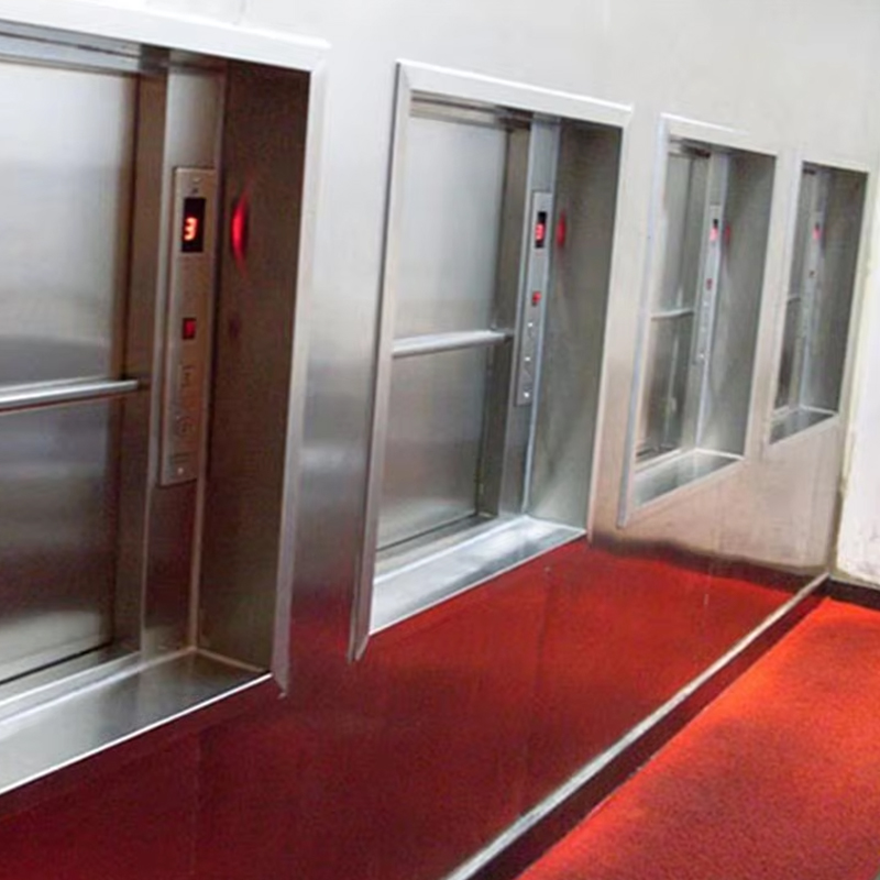 VTEF108 Elektrisk växellös AC Dumbwaiter Hiss med PVC-golv för restaurang och hotellkök