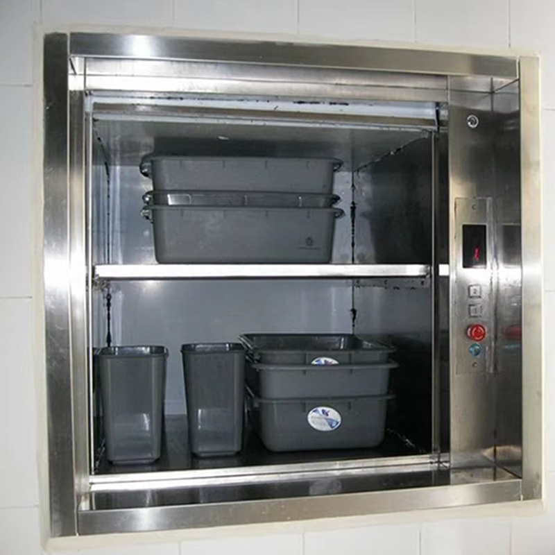 VTEF108 Elektrisk växellös AC Dumbwaiter Hiss med PVC-golv för restaurang och hotellkök