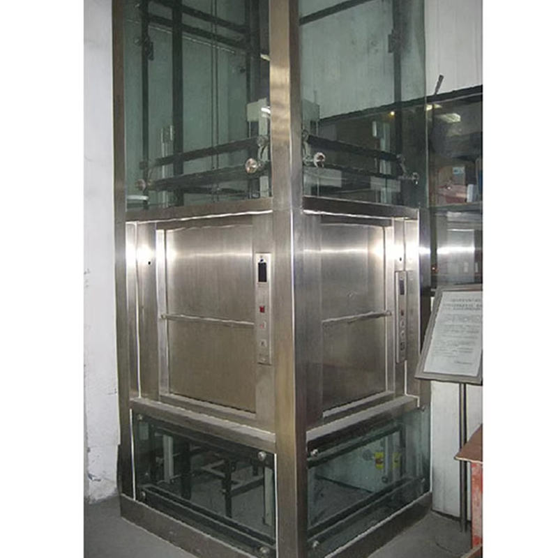 VTEF108 Elektrisk växellös AC Dumbwaiter Hiss med PVC-golv för restaurang och hotellkök