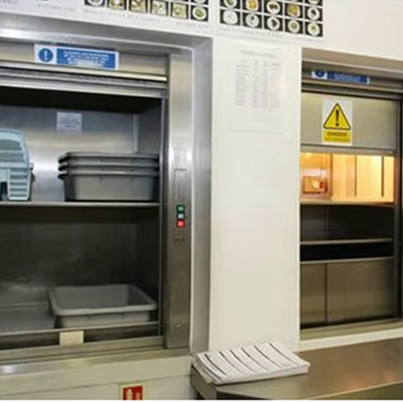 VTEF108 Elektrisk växellös AC Dumbwaiter Hiss med PVC-golv för restaurang och hotellkök