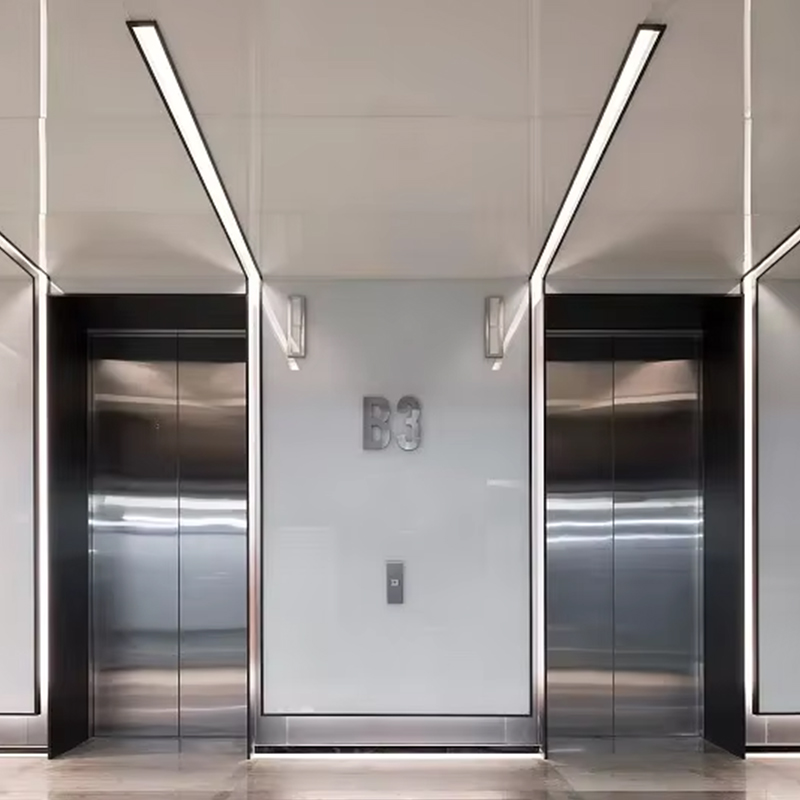 VTEP118 Elevadores avancerade passagerarhissar Gearless AC PVC-konstruktion i rostfritt stål ISO90001-certifierad smarta funktioner Förbättra