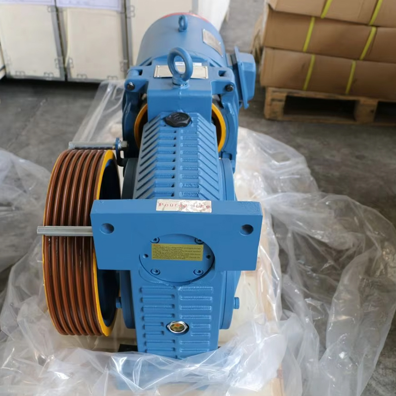 VTSP243 Geared Hiss Traction Machine Rostfritt stål Lift 630KG_800KG_1000KG_YJ200A_8-13 Personer